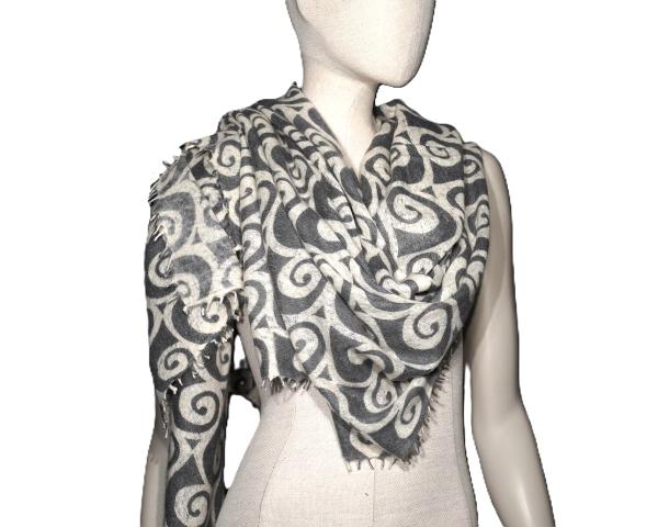 AHMADDY Kaschmir Schal grau beige